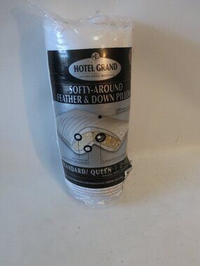 New Hotel Grand 2 Pack Softy-Around Feather & Down Standard/Queen Pillows